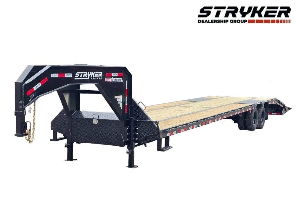 40' Stryker Gooseneck (2) 12K Axles Mega Ramps Dual Wheels 3506