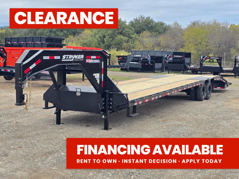 40' Stryker Gooseneck (2) 12K Axles Mega Ramps Dual Wheels 3506