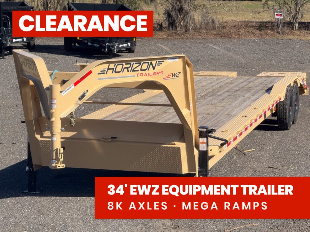 34' EWZ Gooseneck Equipment Hauler 8k Axles 12115