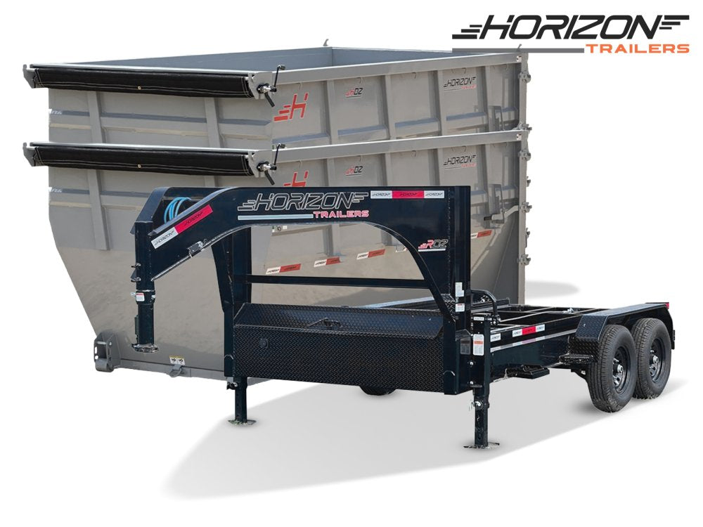 Horizon 14' RDZ GN Roll off Bundle (2) 7k Axles + 2 Bins w/ 6' Walls 4835