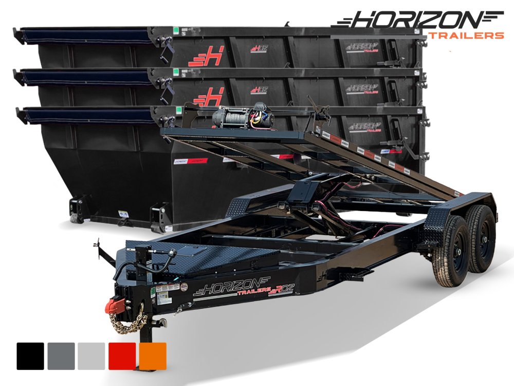 Horizon 14' RDZ GN Roll off Bundle (2) 7k Axles + 3 Bins w/ 4' Walls 4938