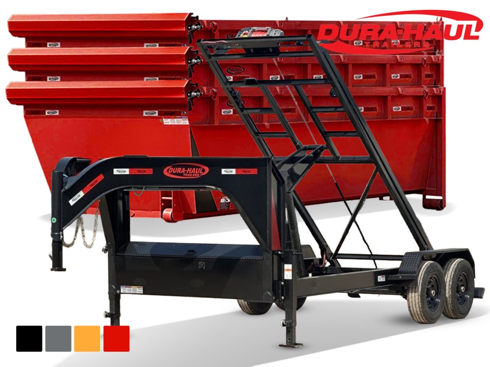 Dura Haul 16' GN Roll off Bundle (2) 7k Axles + 3 Bins w/ 4' Walls 10761