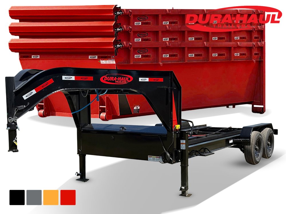 Dura Haul 14' GN Roll off Bundle (2) 8k Axles + 3 Bins w/ 4' Walls 0917-C
