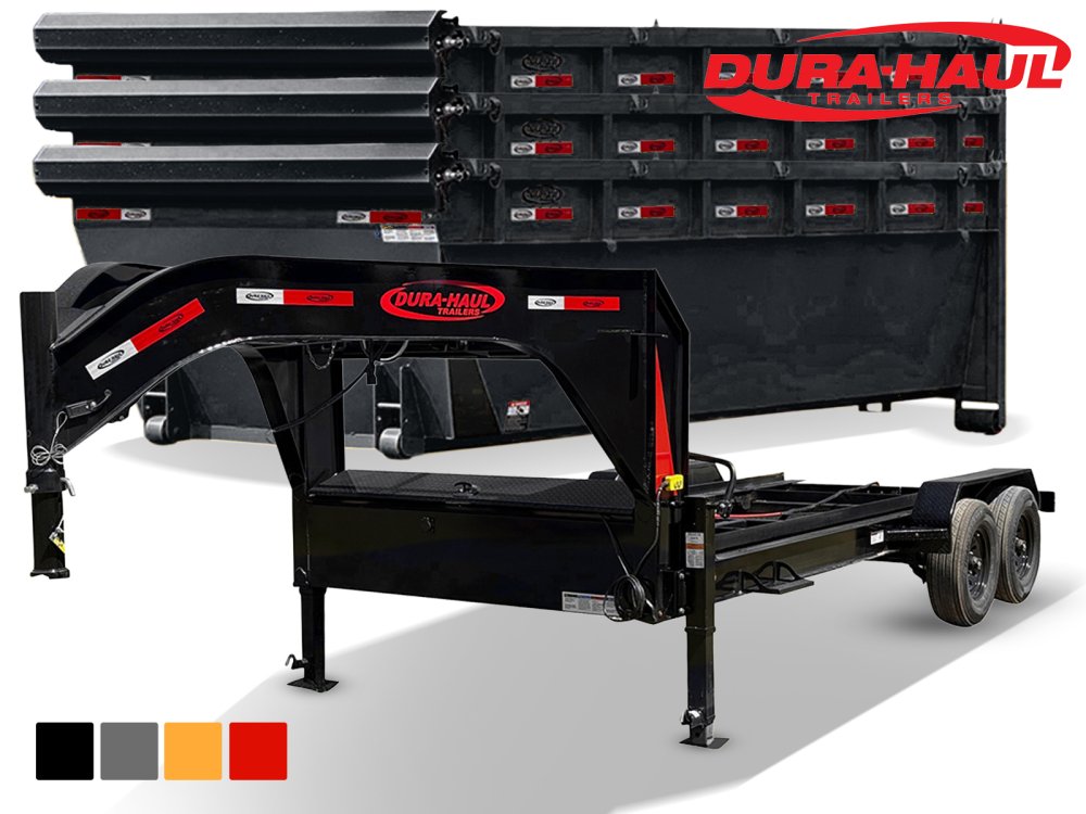 Dura Haul 16' GN Roll off Bundle (2) 8k Axles + 3 Bins w/ 4' Walls 0972-B