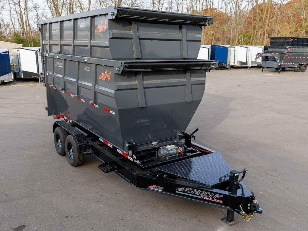 Horizon 14' RDZ BP Roll off Bundle (2) 7k Axles + 2 Bins w/ 6' Walls 7781-B