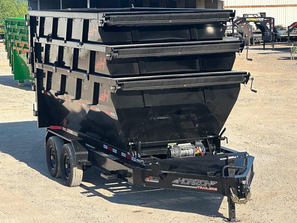 Horizon 14' RDZ BP Roll off Bundle (2) 7k Axles + 3 Bins w/ 4' Walls 7960-A