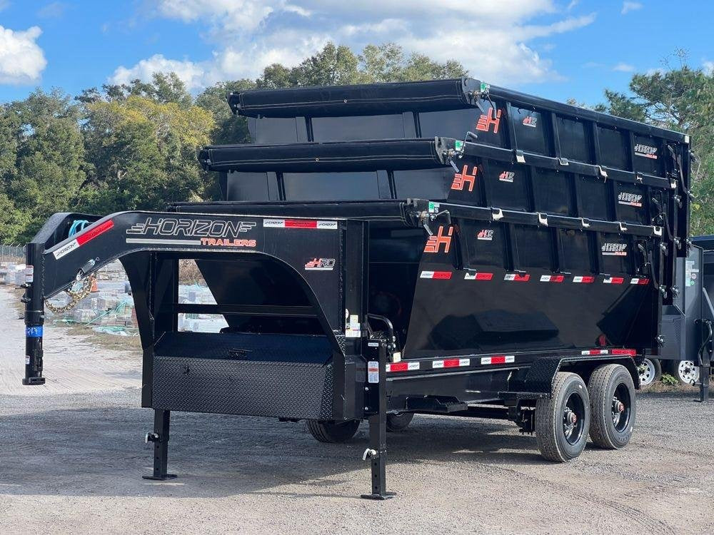 Horizon 16' HRD GN Roll off Bundle (2) 10k Axles + 3 Bins w/ 4' Walls 9523-C