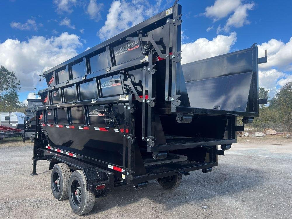 Horizon 16' HRD GN Roll off Bundle (2) 10k Axles + 3 Bins w/ 4' Walls 9523-C