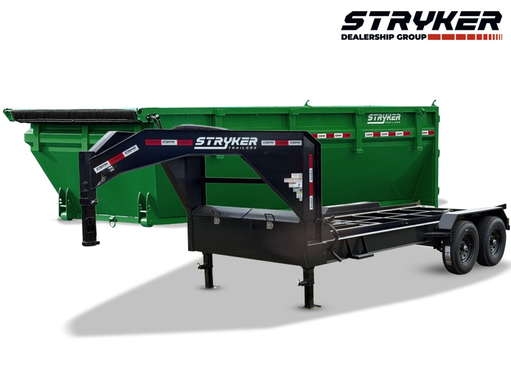 Stryker 16' GN Roll off Bundle (2) 7k Axles + 1 Bin w/ 4' Walls 2581-F