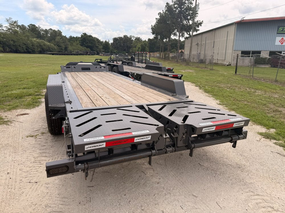 22' HEH Equipment Trailer 82" Wide, W/ 3' Dove W/ Mountain Ramps 14753