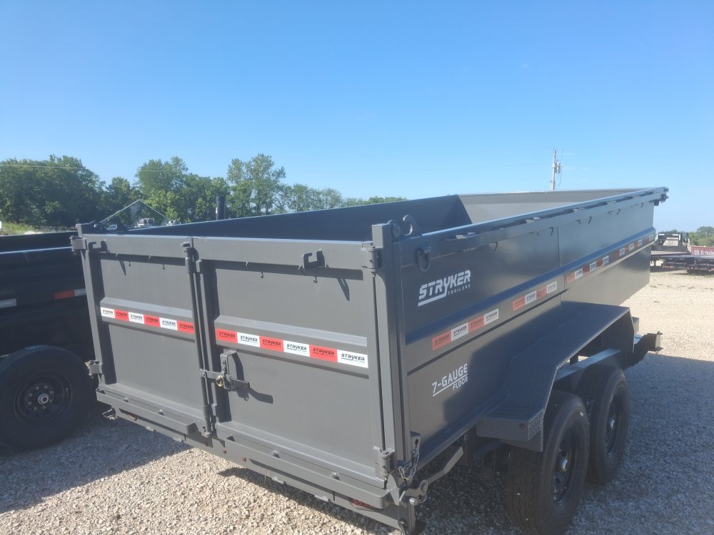 14' Stryker SDT Bumper Pull Dump Trailer 36" Side Walls - (2) 7k Axles 3762