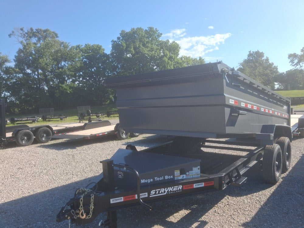 14' Stryker SDT Bumper Pull Dump Trailer 36" Side Walls - (2) 7k Axles 3762