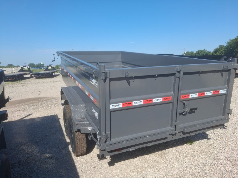 14' Stryker SDT Bumper Pull Dump Trailer 36" Side Walls - (2) 7k Axles 3762