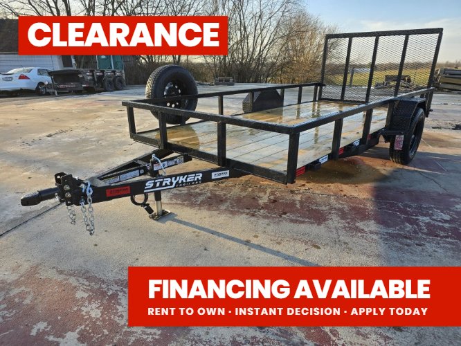 14' Utility Trailer (1) 3.5K Axle, 77" Wide 4' Gate 3765