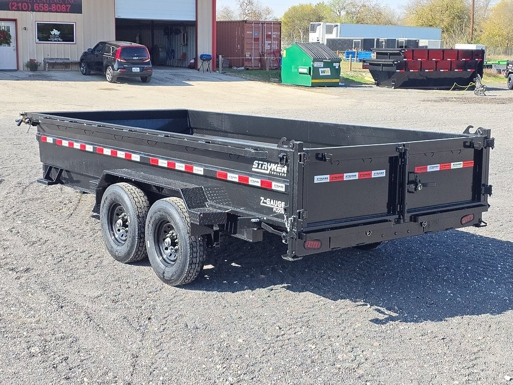 16' Stryker SDT Bumper Pull Dump Trailer 24" Side Walls - (2) 7k Axles 3777