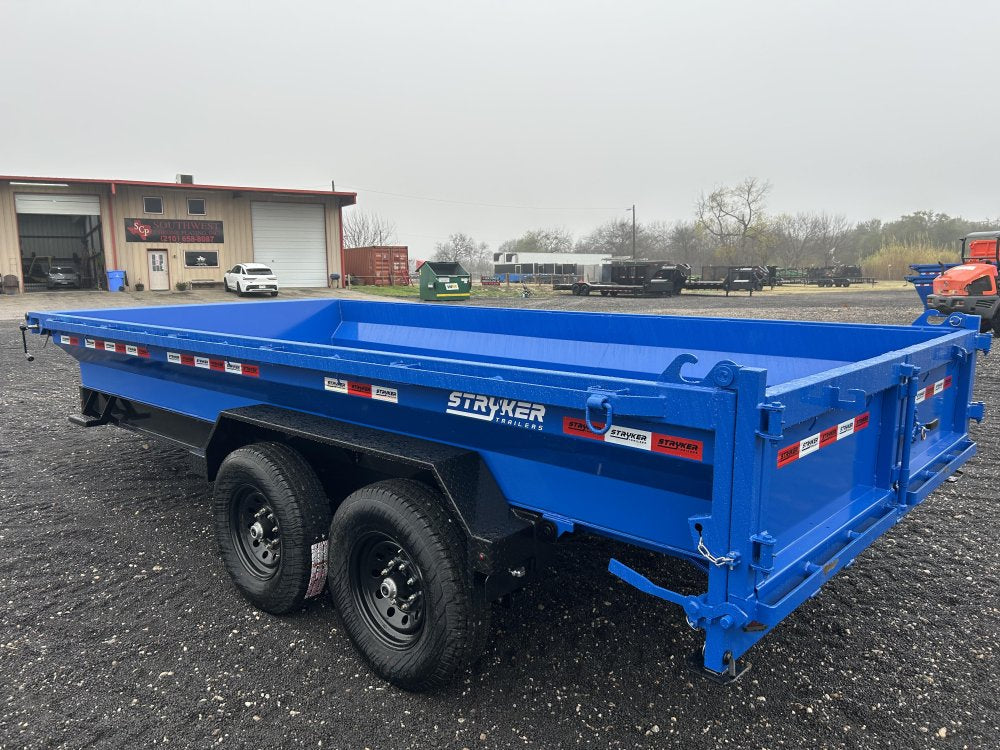 16' Stryker EDT Bumper Pull Dump Trailer 20" Side Walls - (2) 7k Axles 3884