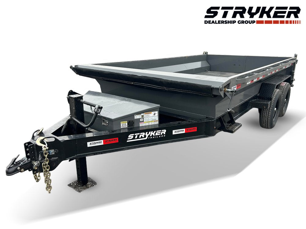 14' Stryker EDT Bumper Pull Dump Trailer 20" Side Walls - (2) 7k Axles 3887