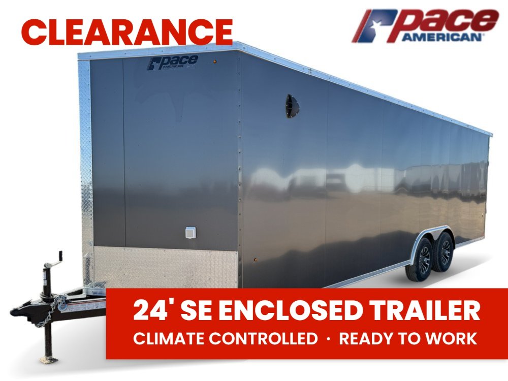 8.5 x 24 Journey SE Flat Top Sloped V Nose Car Hauler (2) 5200 lbs Axles 132855