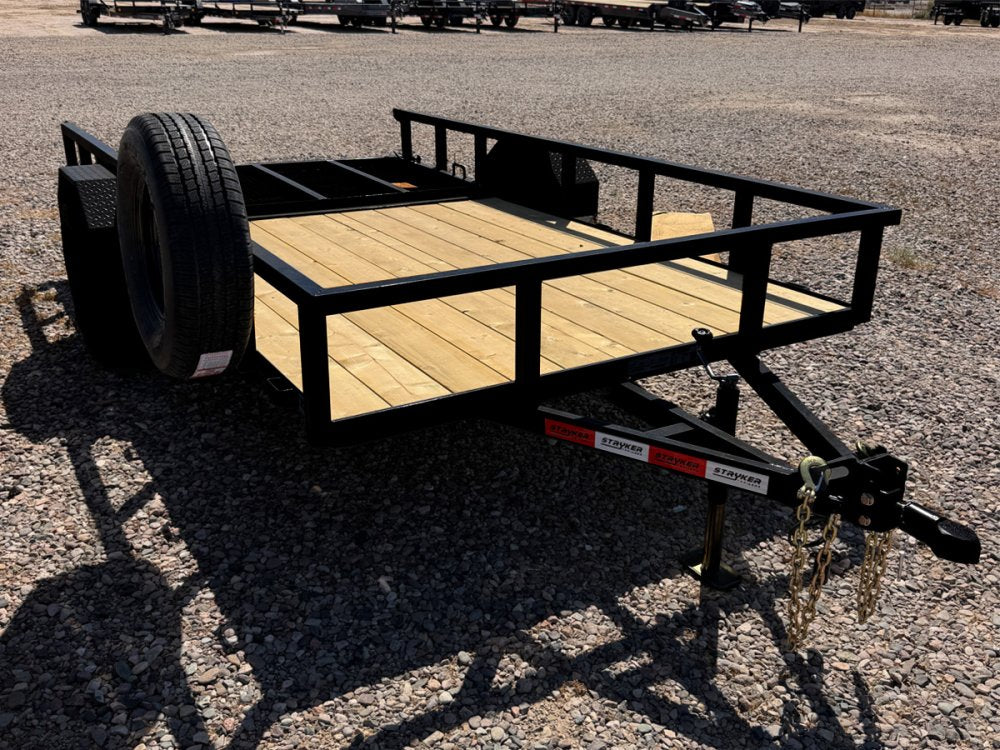 12' Utility Trailer (1) 3.5K Axle, 77" Wide 4' Gate 003810