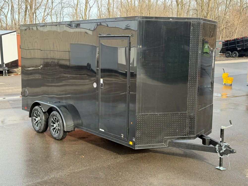 7 x 16 Look Trailers ST DLX Flat Top V Nose Enclosed Trailer - (2) 3.5k lb Axles 141474