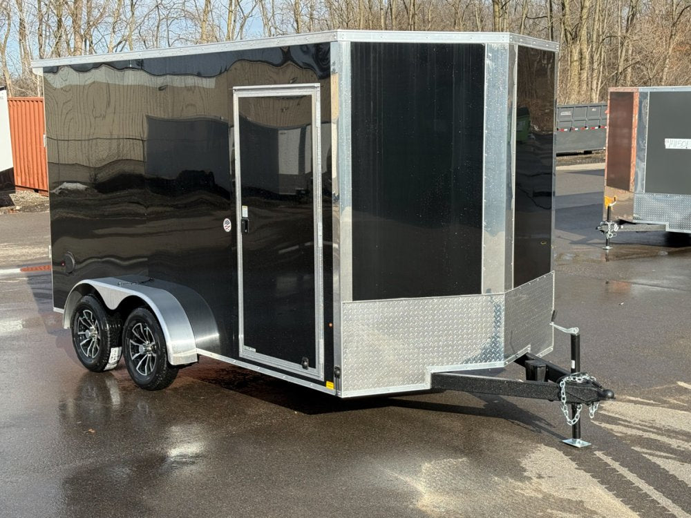 7 x 14 Look Trailers ST DLX Flat Top V Nose Enclosed Trailer - (2) 3.5k lb Axles 141503