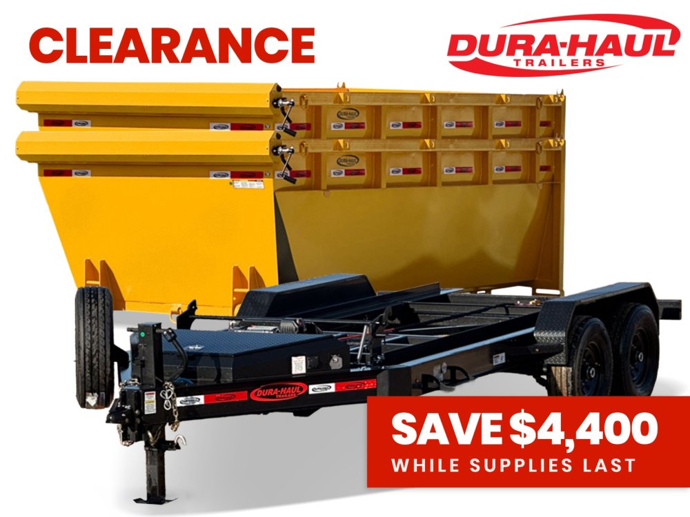 Dura Haul 14' BP Roll Off Bundle (2) 7k Axles + 2 Bin 4' Walls 01091A