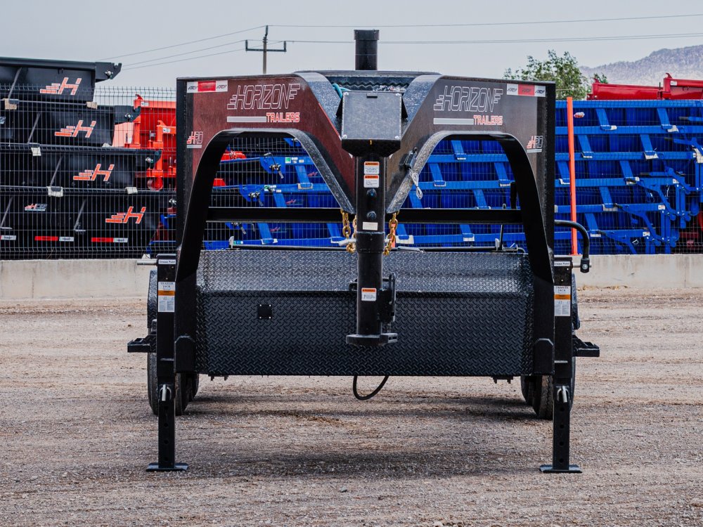 16' Horizon HRD Gooseneck Roll Off Base Trailer Telescopic 12K Lift - (2) 10K Axles 16075