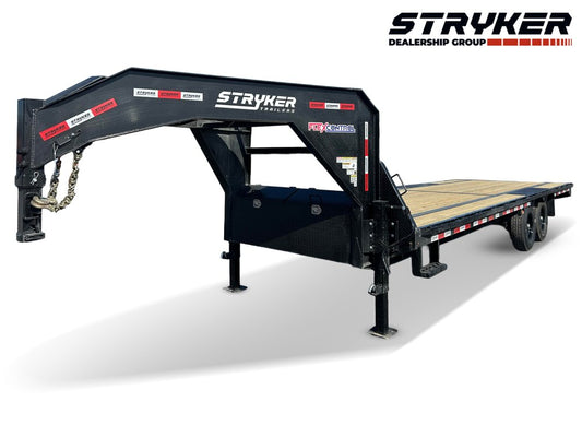 25' Stryker Gooseneck Deckover Trailer Straight Deck - (2) 7K Axles 3902