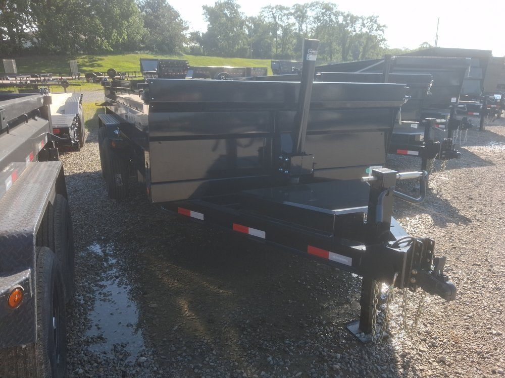 14' x 83" Iron Bull DTB Bumper Pull Dump Trailer 24" Side Walls - (2) 7,000 lb Axles, Telescopic 110018