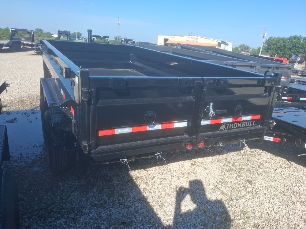 14' x 83" Iron Bull DTB Bumper Pull Dump Trailer 24" Side Walls - (2) 7,000 lb Axles, Telescopic 110018