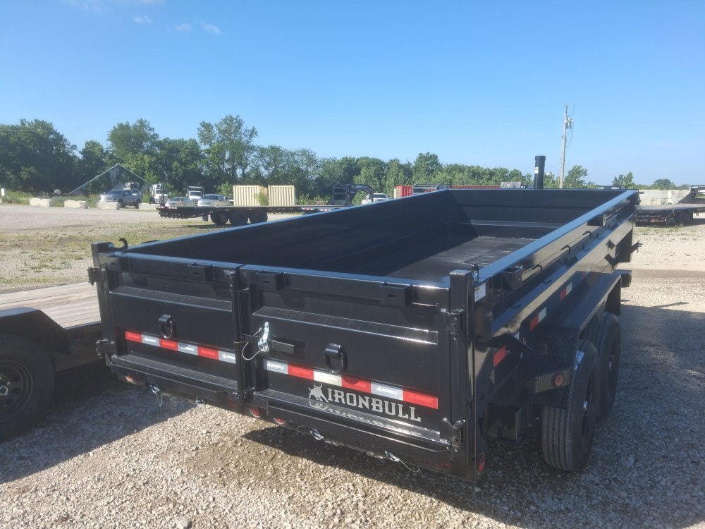 16' x 83" Iron Bull DTB Bumper Pull Dump Trailer 24" Side Walls - (2) 7,000 lb Axles - Telescopic 111975