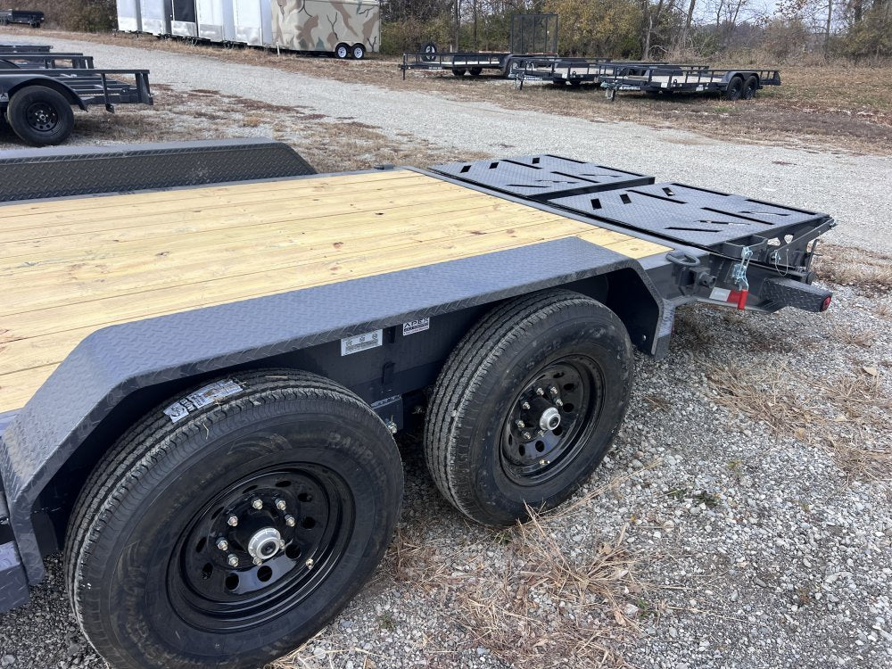 20' Iron Bull EWB Bumper Pull Equipment Trailer Mega Ramps - (2) 7,000 lb Axles 112667