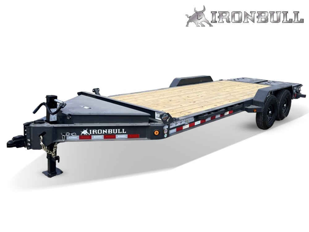 20' Iron Bull EWB Bumper Pull Equipment Trailer Mega Ramps - (2) 7,000 lb Axles 112667