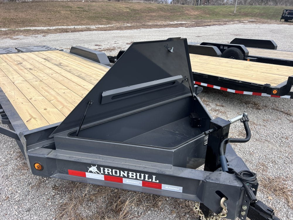 20' Iron Bull EWB Bumper Pull Equipment Trailer Mega Ramps - (2) 7,000 lb Axles 112669