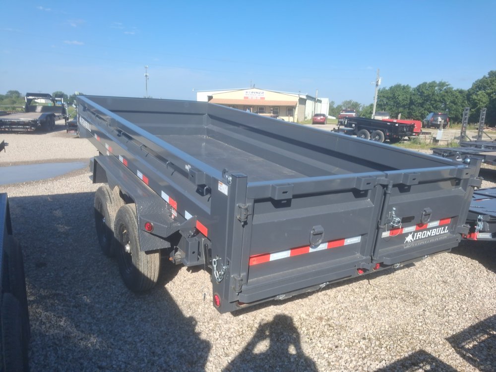 16' x 83" Iron Bull DWB Bumper Pull Dump Trailer 24" Side Walls - (2) 7,000 lb Axles 110834