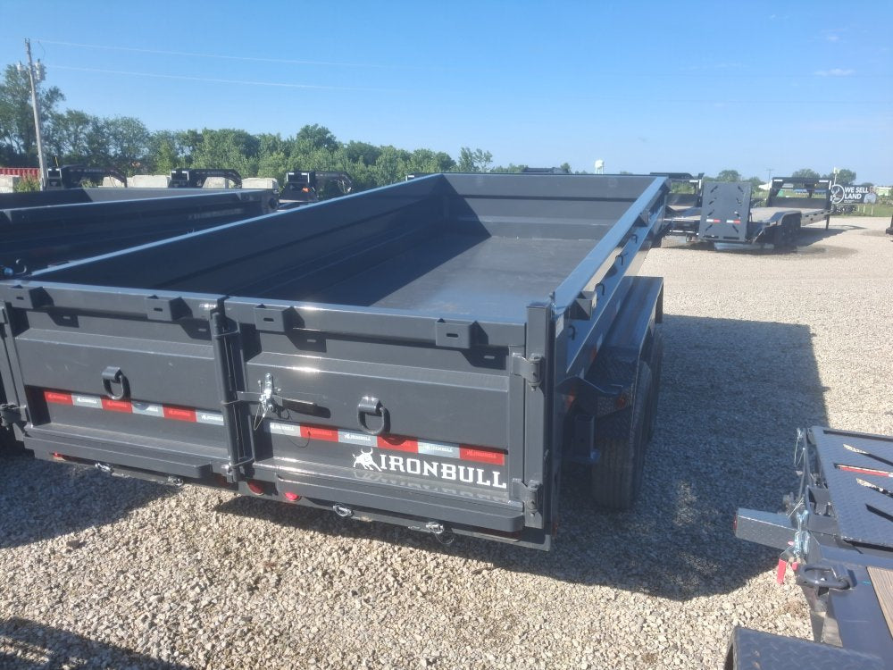 16' x 83" Iron Bull DWB Bumper Pull Dump Trailer 24" Side Walls - (2) 7,000 lb Axles 110834