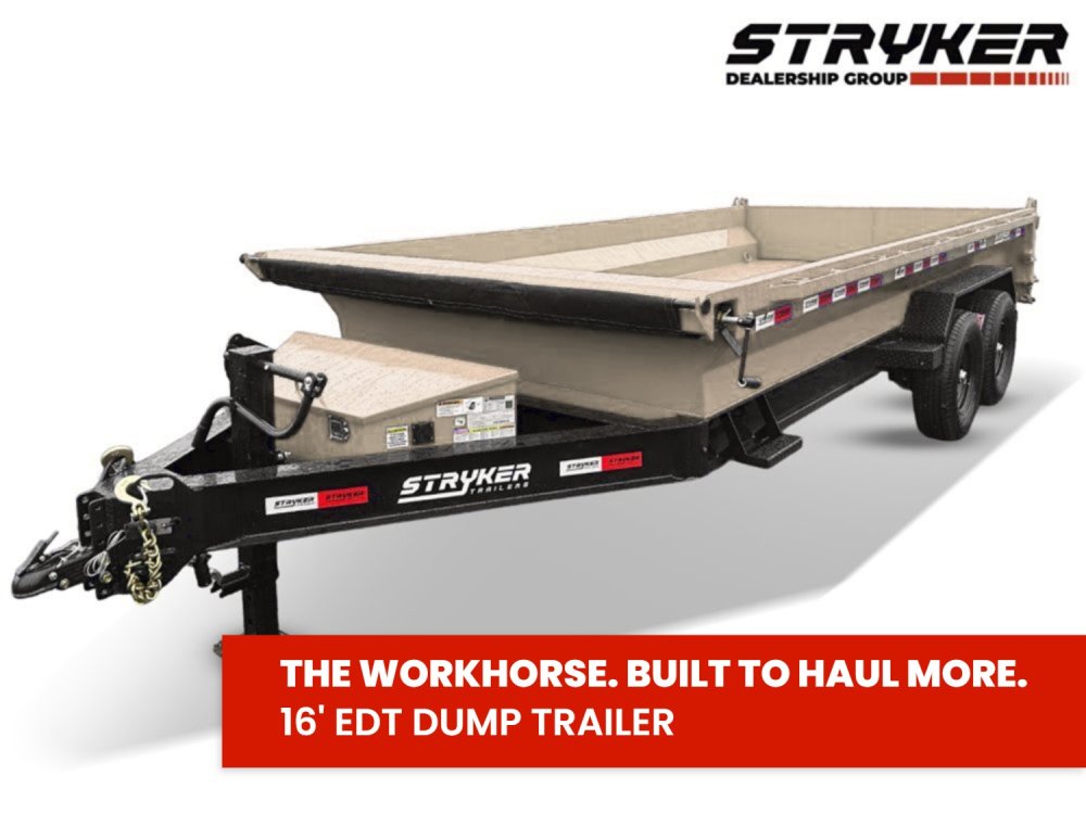 16' Stryker EDT Bumper Pull Dump Trailer 20" Side Walls - (2) 7k Axles 004052