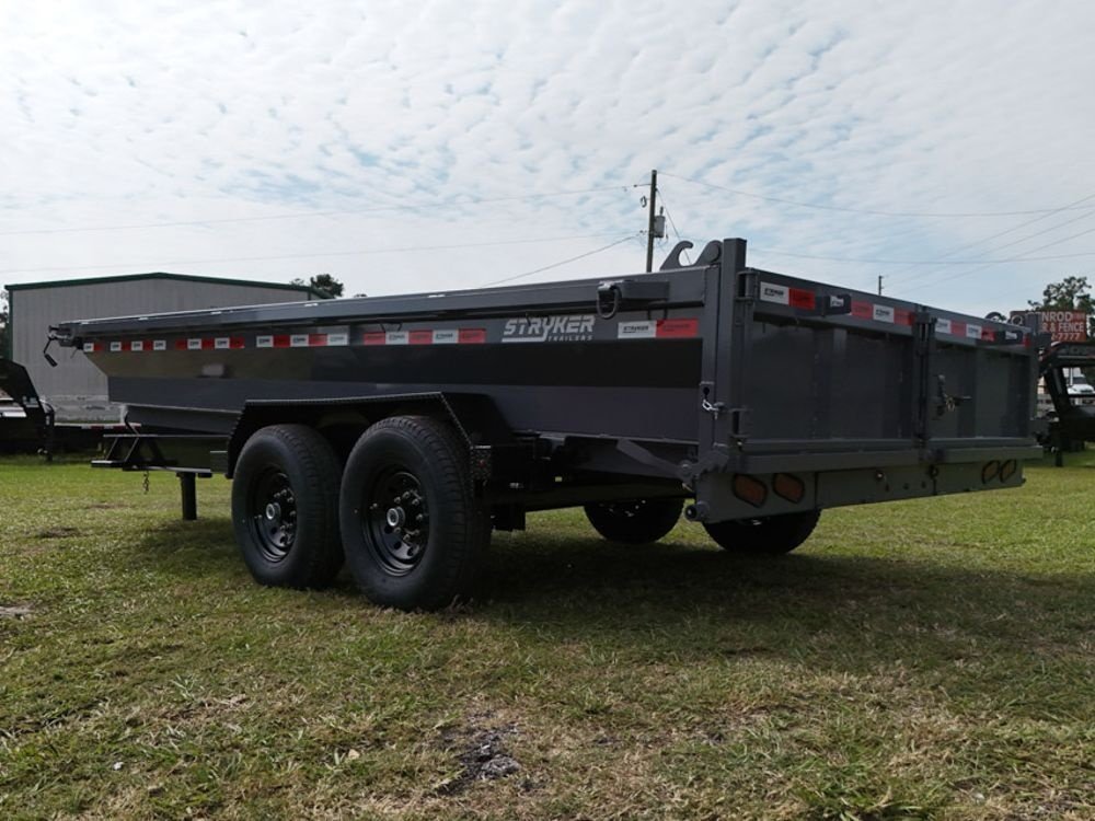 16' Stryker EDT Bumper Pull Dump Trailer 20" Side Walls - (2) 7k Axles 4050