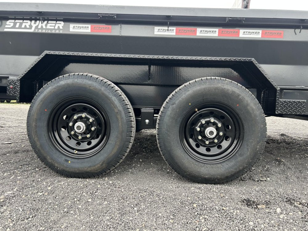 14' Stryker EDT Bumper Pull Dump Trailer 20" Side Walls - (2) 7k Axles 4055