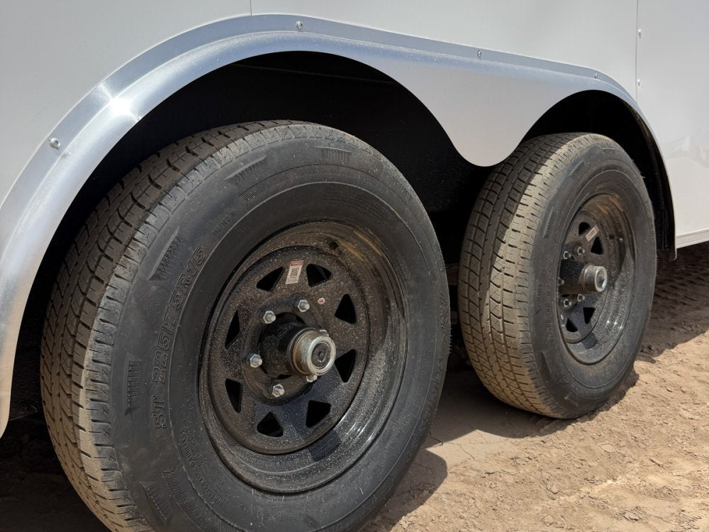 8.5 x 24 Outback DLX Flat Top V Nose Car Hauler (2) - 5200 lbs Axles 146218