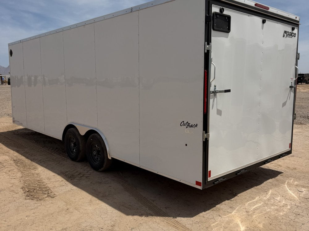 8.5 x 24 Outback DLX Flat Top V Nose Car Hauler (2) - 5200 lbs Axles 146218