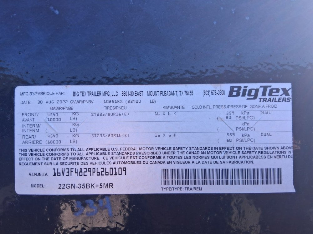 40' x 102" Big Tex Deckover Trailers 260109