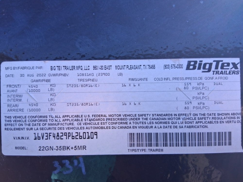 40' x 102" Big Tex Deckover Trailers 260109