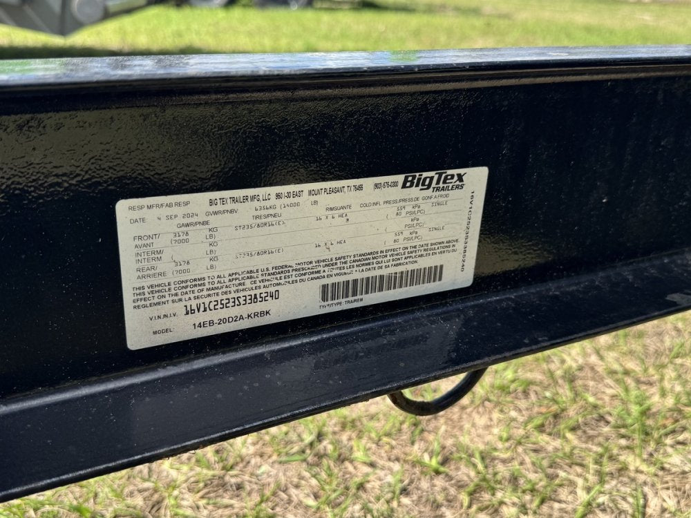 20' x 7' Big Tex Equipment Trailers 385240