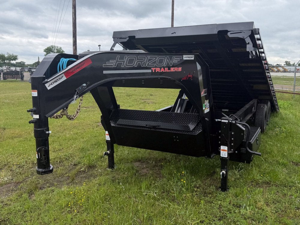 24' Horizon FFT Gooseneck Full Deckover TIlt Trailer - (2) 7K Axles 16920