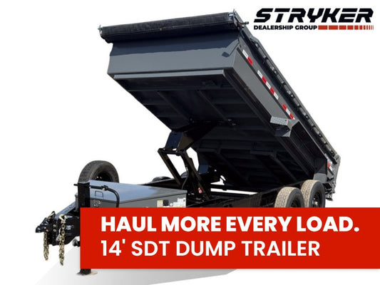 14' Stryker SDT Bumper Pull Dump Trailer 24" Side Walls - (2) 7k Axles 4265