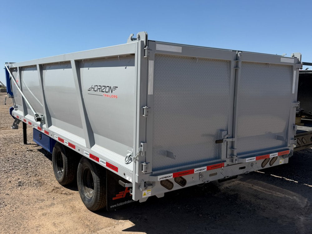 20 Horizon HZH Gooseneck Dump Trailer 48" Side Walls Hydraulic Jacks - (2) 12k Axles 16018