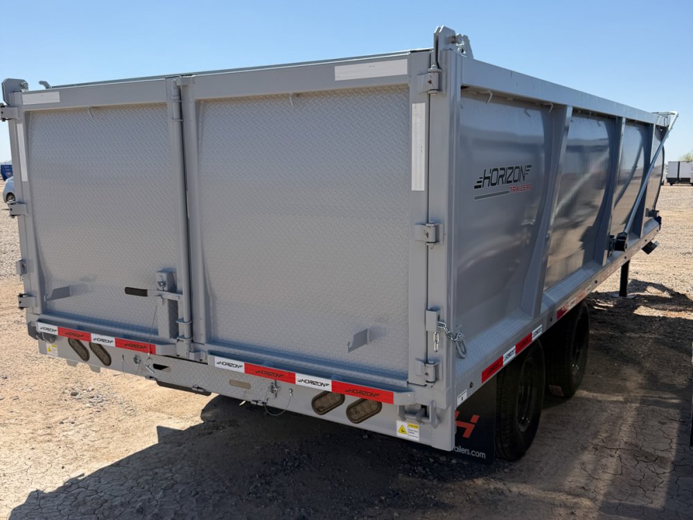 20 Horizon HZH Gooseneck Dump Trailer 48" Side Walls Hydraulic Jacks - (2) 12k Axles 16018