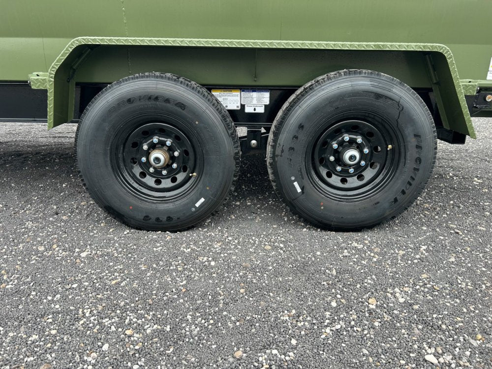 14' Horizon LZ7 Bumper Pull Dump Trailer 42" Side Walls Telescopic Lift Hydraulic Jacks - (2) 7k Axl 14681