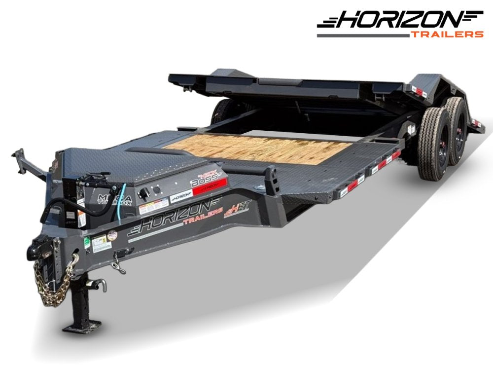 24' Horizon HET Bumper Pull Equipment Tilt Trailer Drive Over Fenders - (2) 10K Axles 15466